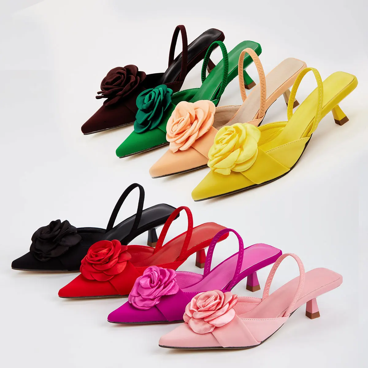 حذاء كعب خمري بورد بارز