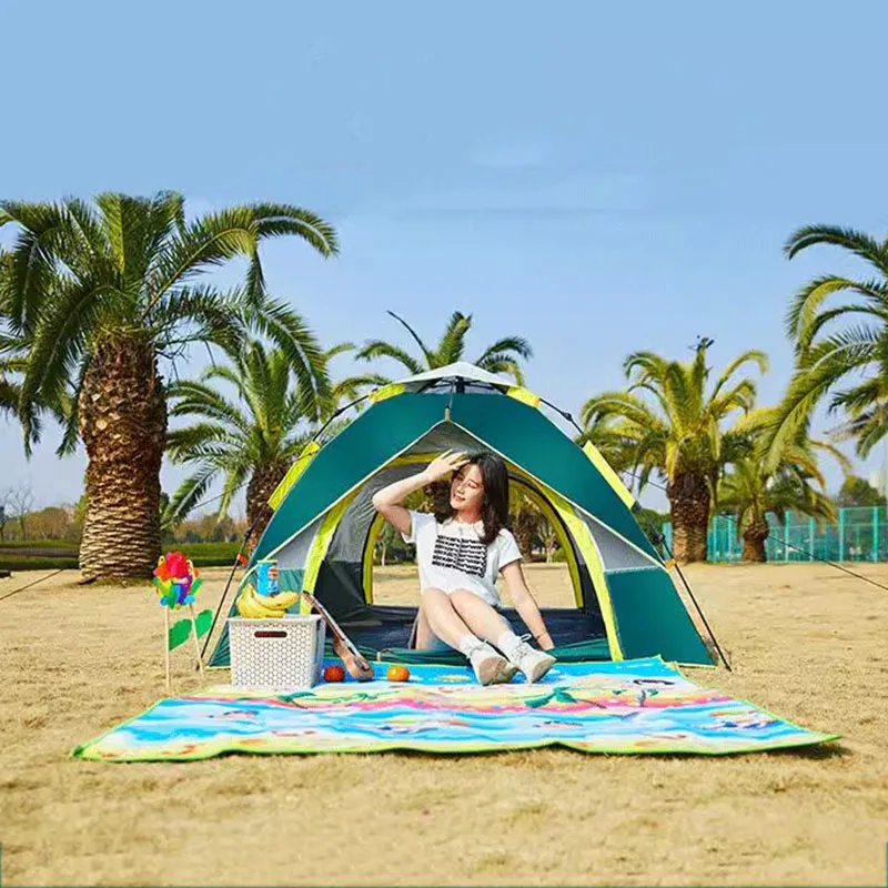 

Палатки Glamping, туристическое сверхлегкое Надувное оборудование для кемпинга, большая автоматическая палатка из холста, для пляжа, яркая палатка для кемпинга
