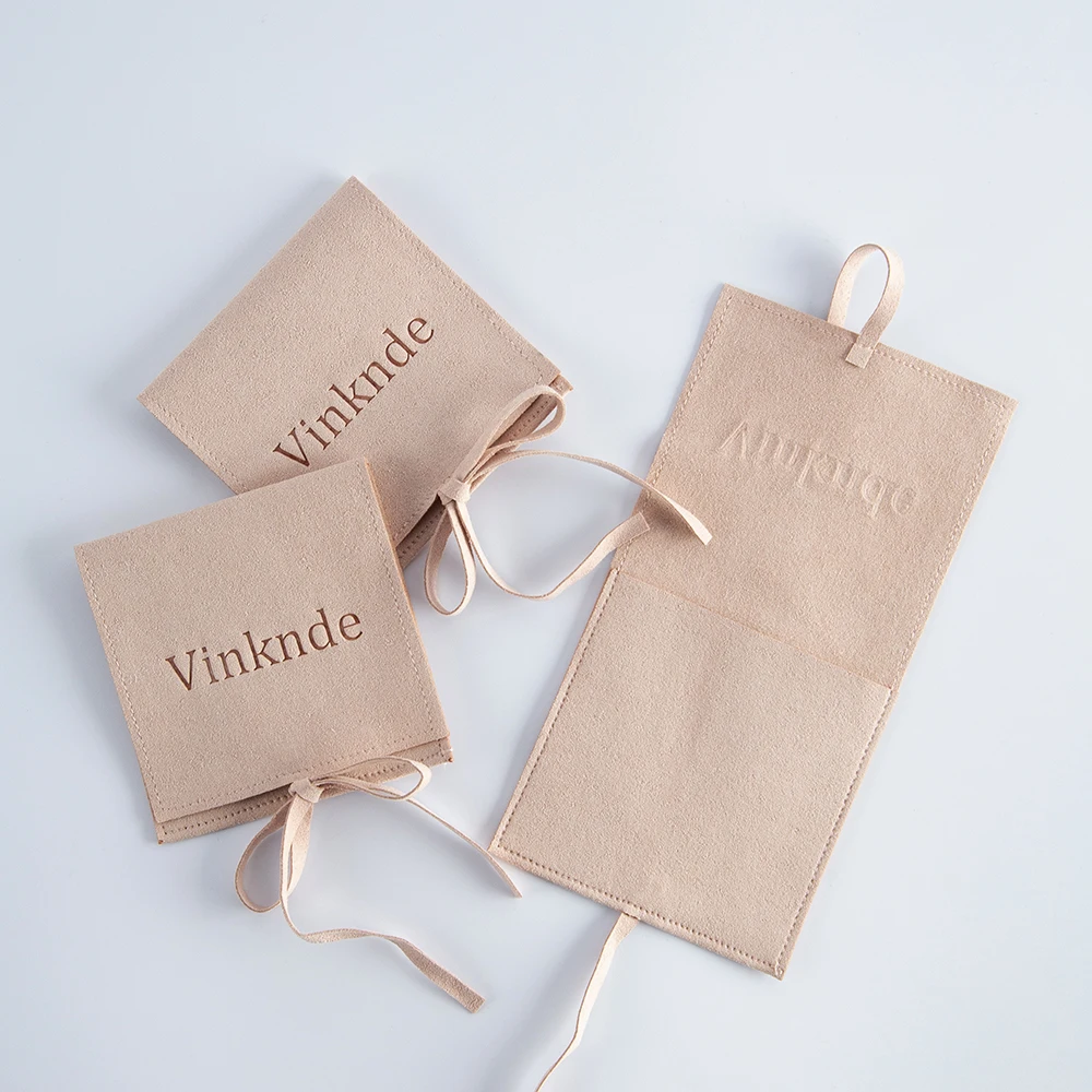 100 Personalized Logo Microfiber Velvet Jewelry Gift Bags Wedding Favors Bulk Organizer Storage Bag Rings Tarot Packaging Pouch