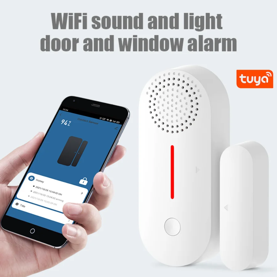 Sound Door Alarm Sensor Tuya Wifi Sensor Residential Alarms Magnetic Switch Security Systems for Home Zigbee Sensors Open Window цена и фото