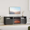 TV Stand with 23" Electric Fireplace Heater, 68" Entertainment Center for TV Up to 75",Media Console Table with Cable Management 3