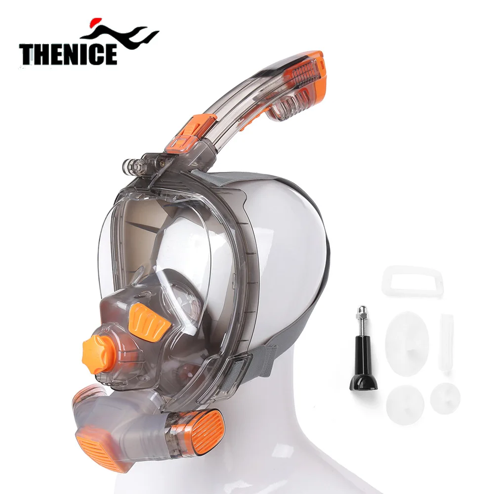 THENICE Diving Mask Swimming Mask Full Dry Snorkel Diving Suit Swimming Snorkeling Equipment Dive Training Specialized