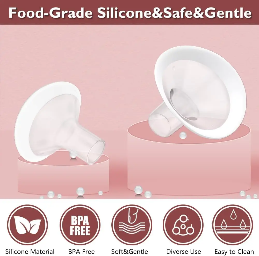 Soft Rim Flanges Breast Pump Parts for Medela /Spectra S1 S2 9 Plus Breast Pump, PersonalFit, Freestyle, Maxflow 5