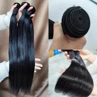 MISSANNA 34 36 38 40 cheveux raides paquets os droit cheveux humains brésilien coudre-en cheveux armure faisceaux Extensions de cheveux naturels 3