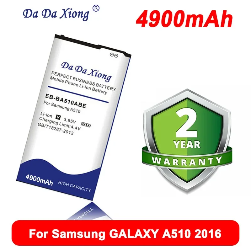 

DaDaXiong 4900mAh EB-BA510ABE для Samsung Galaxy 2016 Edition A510 SM-A510F A5100 A51 Аккумулятор для сотового телефона