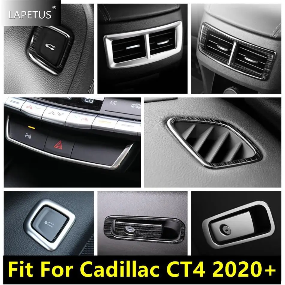 

Car Accessories Warning Light Lamp / Glove Box Sequin / Rear Tail Gate Button / Air Vent Cover Trim For Cadillac CT4 2020 - 2022