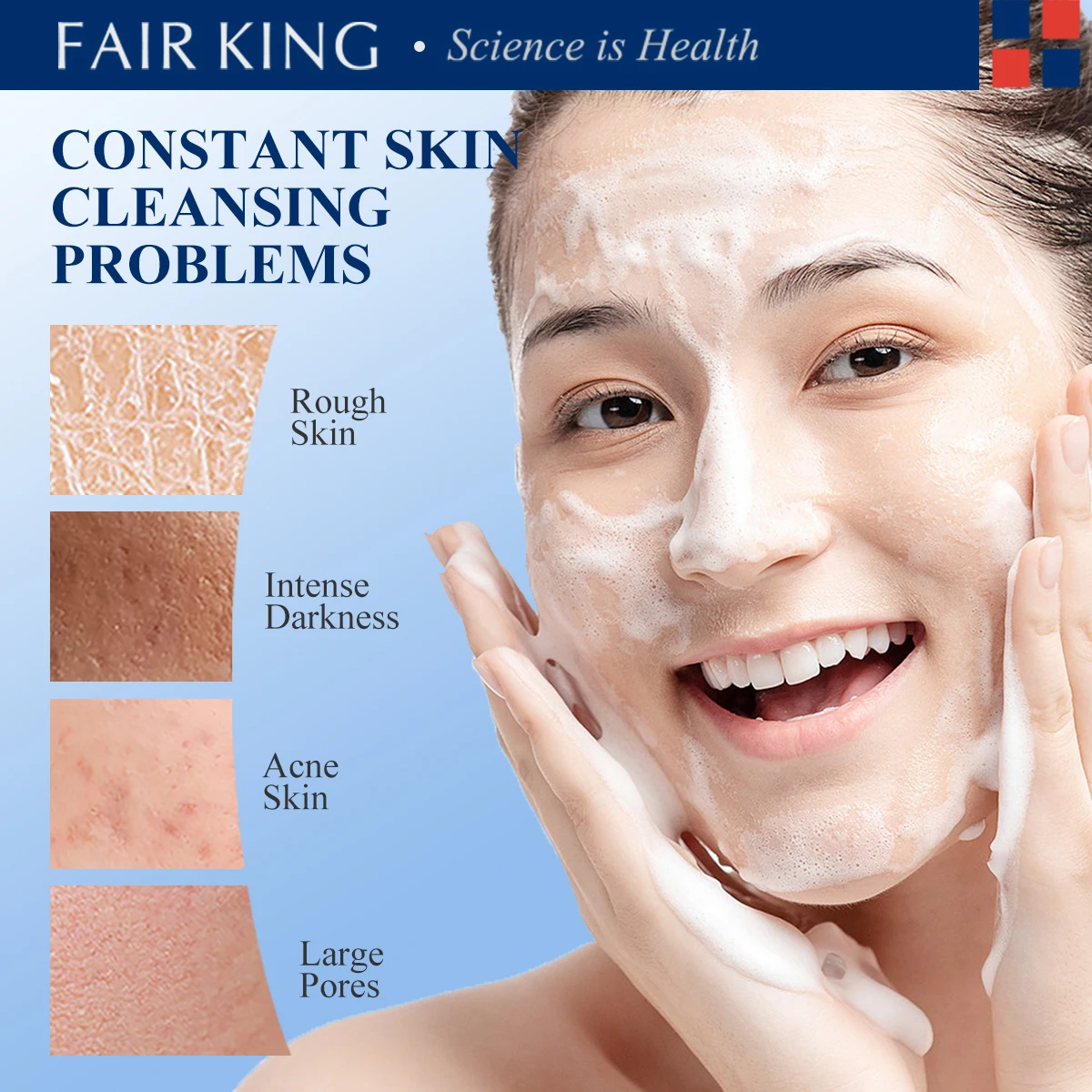 Foaming Exfoliating Mousse Deep Remove Cleaning All Skin Types Wash Face Smooth Moisturizing Skin Exfoliator Unblock Pores 60ML 4