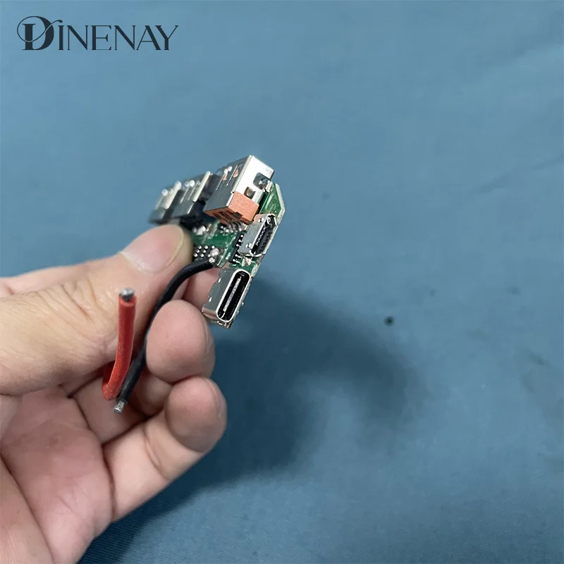 조명이 있는 빠른 충전 뱅크 모바일 전원 모듈, PD + QC 3 포트 USB 모바일 보조배터리 회로 기판