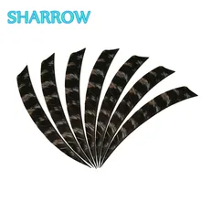 

50pcs 5" Arrow Feathers Shield Shape Natural Turkey Feather Arrow Fletching Right Wing for Archery Hunting Shooting Accessories