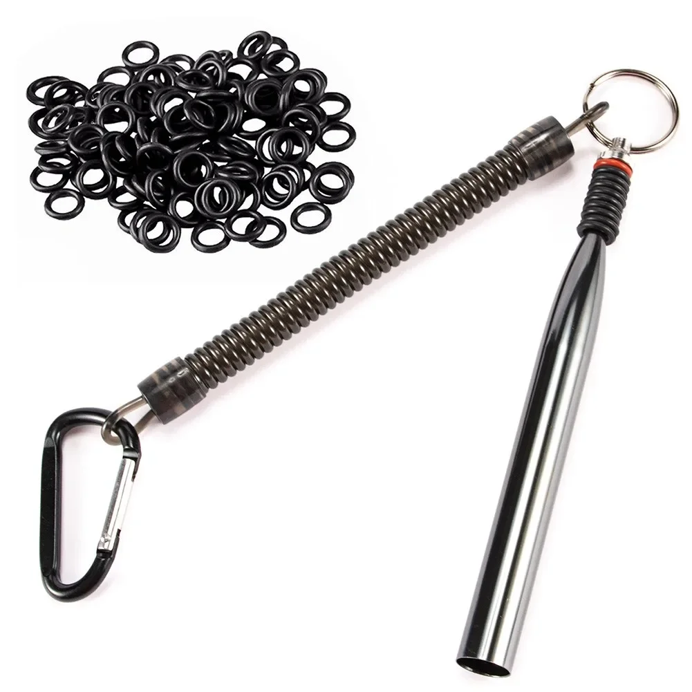 Wacky Worm Rig Tool bass fishing With Carabiner O Rings Kits 6mm Senko O Ring Tool For Soft Baits Lures Fishing Tackle Accessori