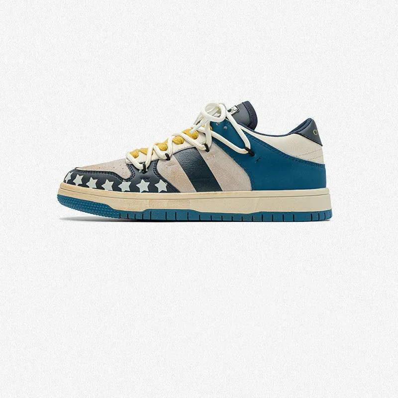 

2023 New Fashion Ins Couple Color Matching Skateboard Shoes Men 2023 New American Style Retro Sports Casual Shoes Star Sneakers