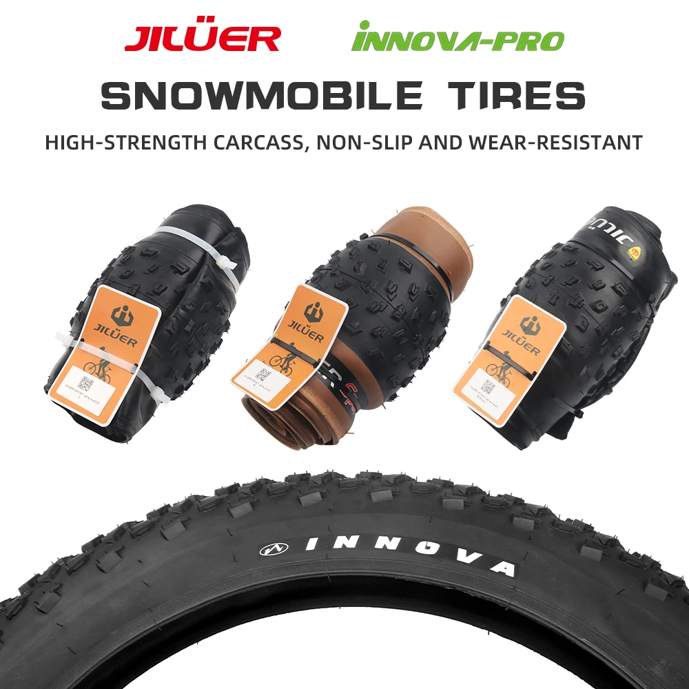 Jiluer Fat Bike Tire 20 Pollici Snow Bicycle Pneumatici 20X4.0 Antiforatura Innova 26X4.0 Beach Bike Tube 26X4.8 Mtb Pneumatici Per Biciclette