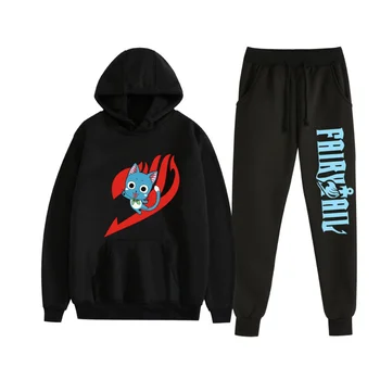 2025Fashion العصرية أنيمي طباعة مقنعين البلوز مجموعة عالية الجودة فضفاضة عادية شخصية مقنعين البلوز مجموعة 2