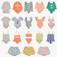 2025 Summer TC Baby Girls Swimsuits One Pieces Holiday Boys Swimming Trunks Child Seaside Swim Bikini Vacation Kid Swimwear Sets 1