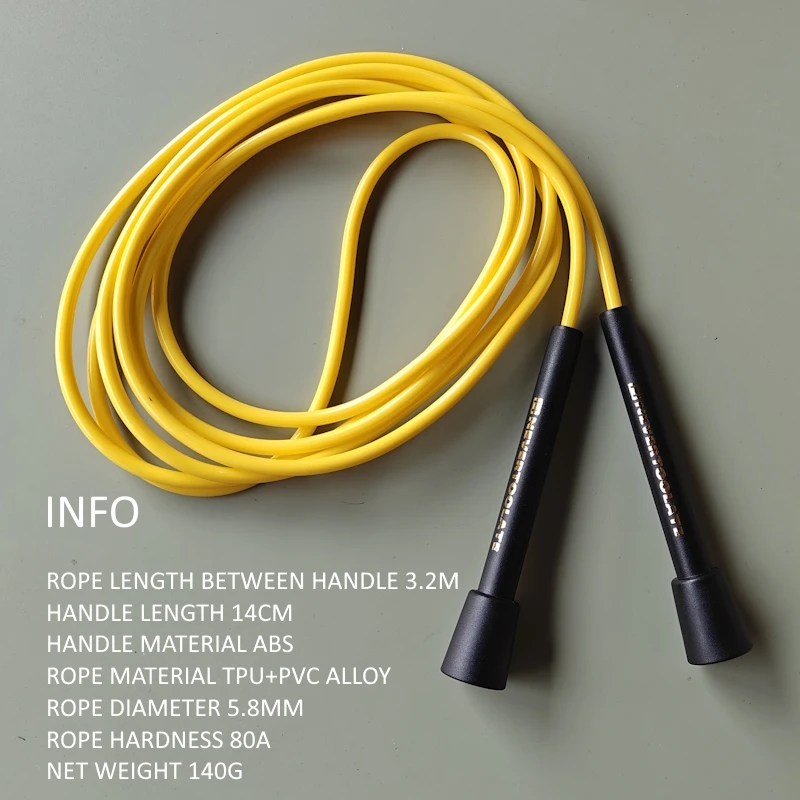 NEVERTOOLATE new material alloy tpu mix pvc  anti cold speed skip rope longer 3.2m cord  fitness crossfit  5.8MM ALLOY 6