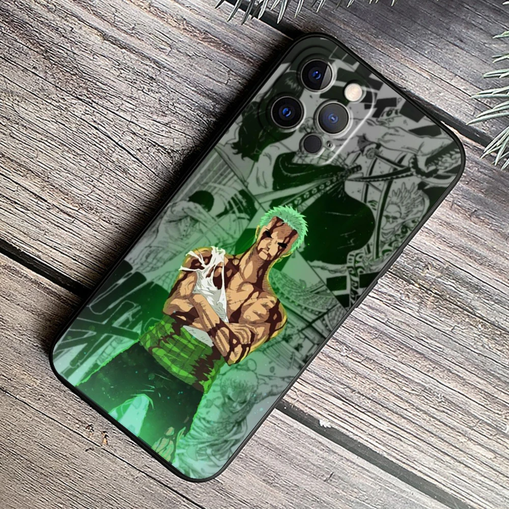 thumbnail image 1 of Z-zoro Anime One P-Piece para iPhone, Funda negra para teléfono, 15, 14, 13, 12, 11, XS, XR, X, 8, 7, SE Pro, Max Plus, Mini, 1 of 5