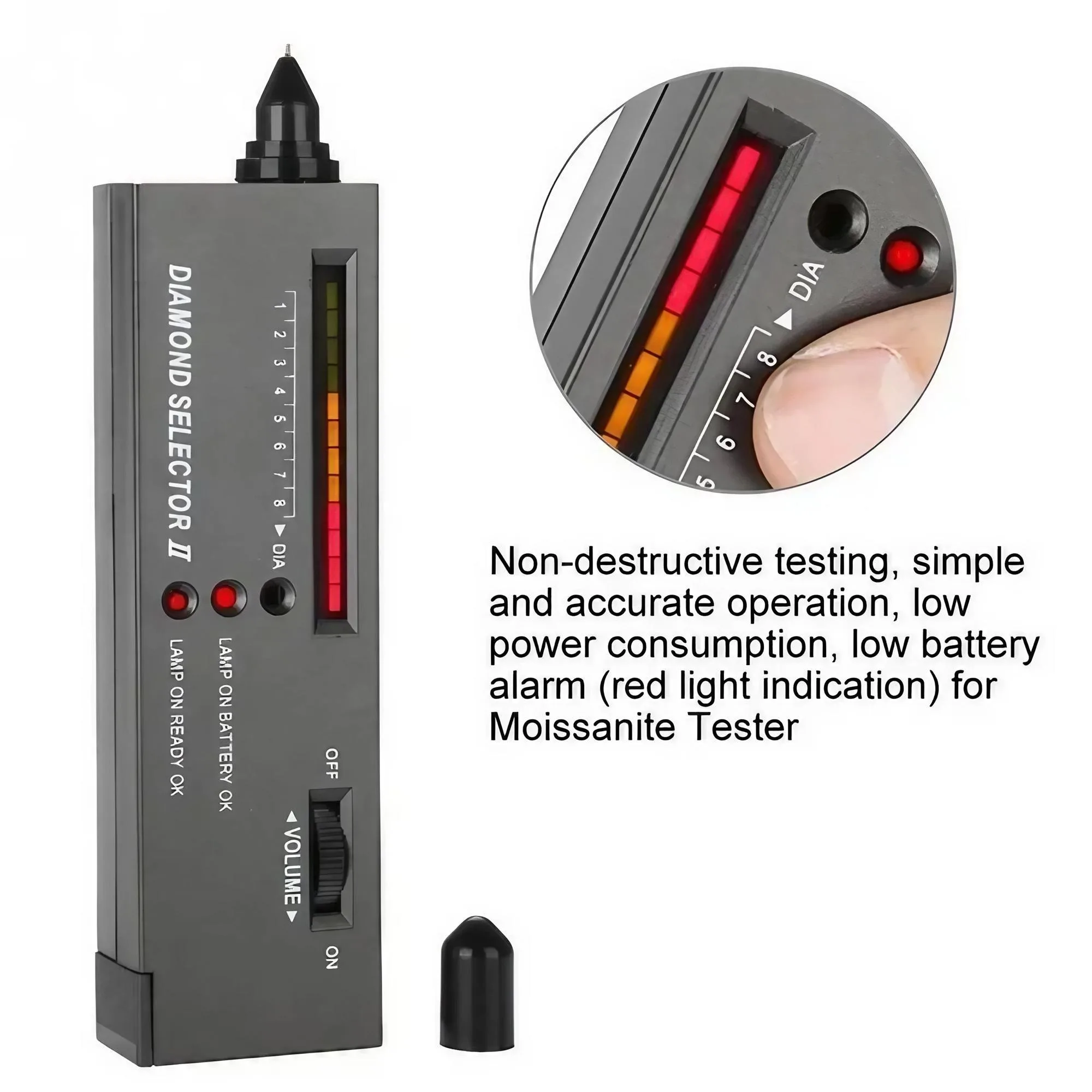 Diamond Tester-Portable Electronic Gem Tester Pen for Jewelry Jade Ruby Stone Identification and Hardness Testing diamond tester hardness tester