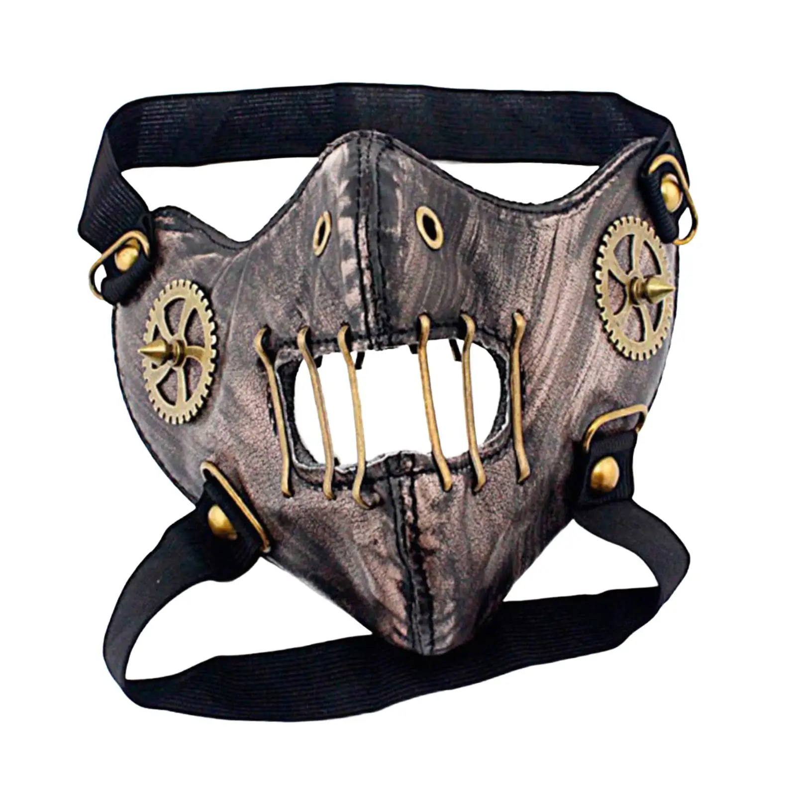 Steampunk Mask Gothic Dustproof Half Face Mask for Masquerade Bar Party