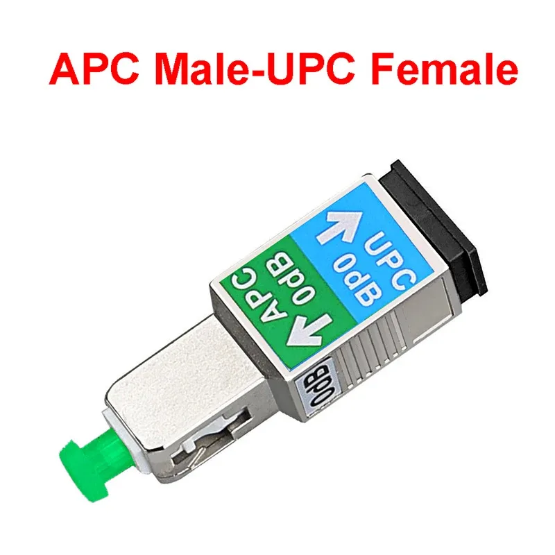 1PCS 새로운 광섬유 감쇠기 커넥터 0dB SC/APC Female-SC/UPC Male SM-9/125 광섬유 어댑터 플랜지 커플러 도매