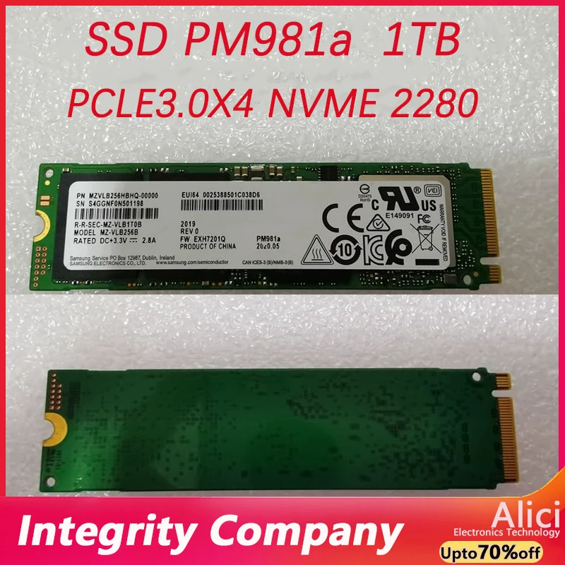 Original New For Samsung SSDSamsung PM981a 256G512G1TB M.2