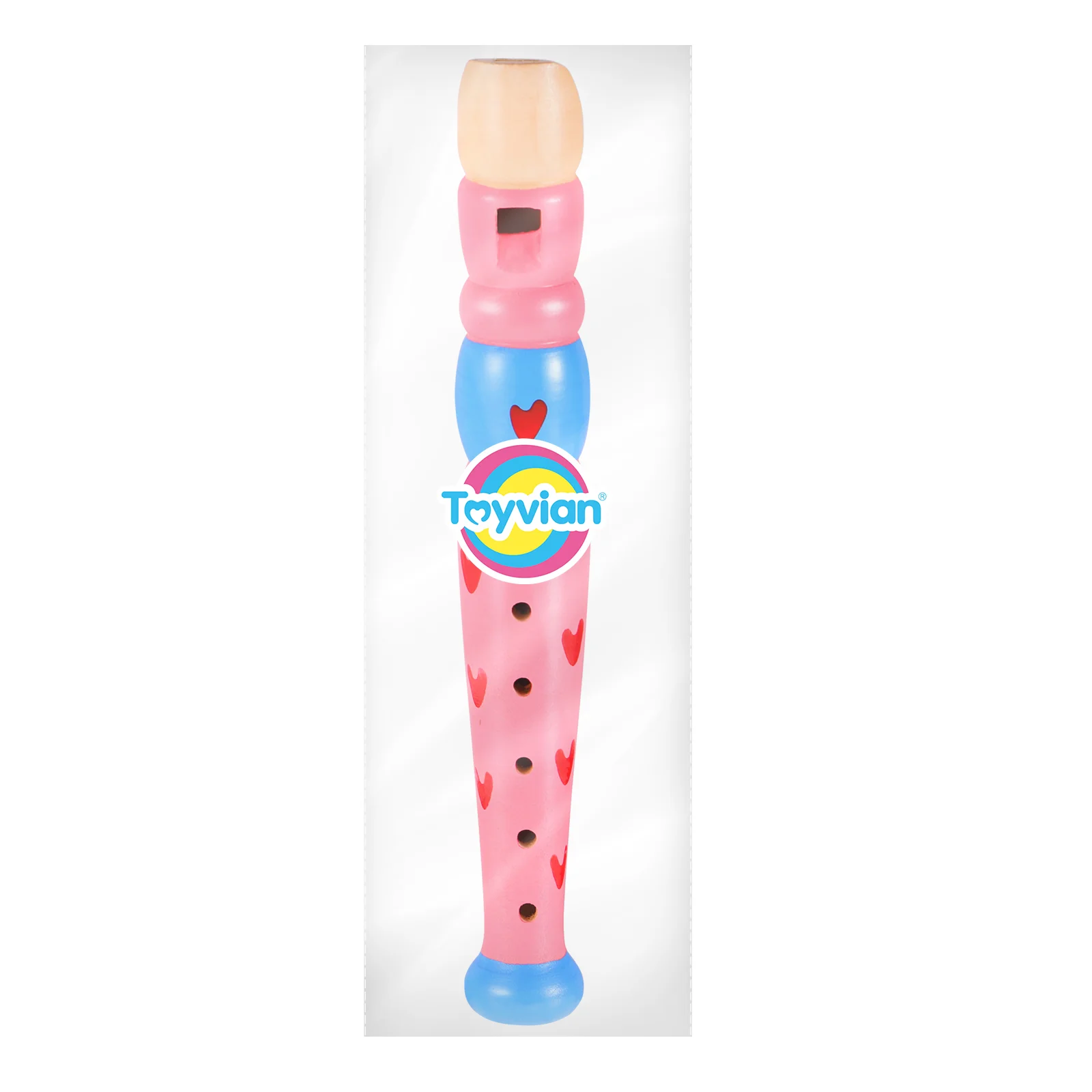 Toyvian 6 홀 피콜로 플루트 악기, 나무 녹음기 음악 교육 장난감