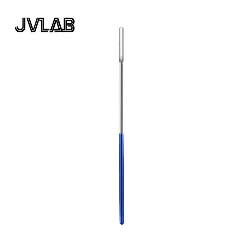 Stainless Steel Micro Lab Scoop Half Rounded Spoon Spatula Sampler with Vinyl Handle (6.5")