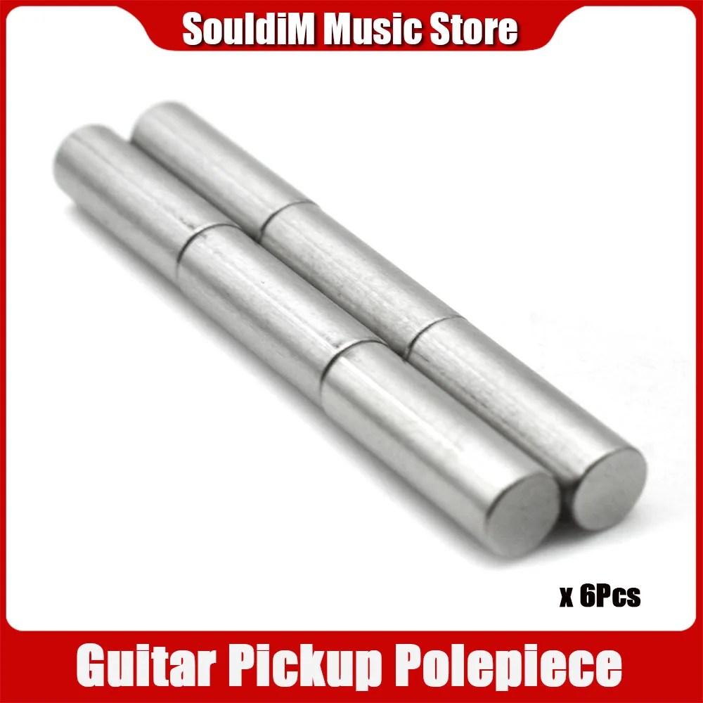 6Pcs Humbucker Magnetized Alnico 5 Electric Guitar Pickup Polepiece Slug Pole Slug /Pickup Magnet Rods 15mm or 18mm