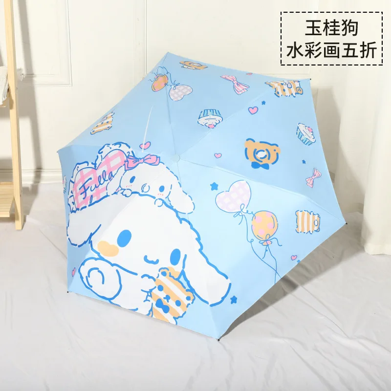 

Sanrio Cinnamoroll мультфильм аниме солнцезащитный Зонт 50% Складной Карманный Зонт как солнечный, так и Дождливый складной солнцезащитный и УФ-защита