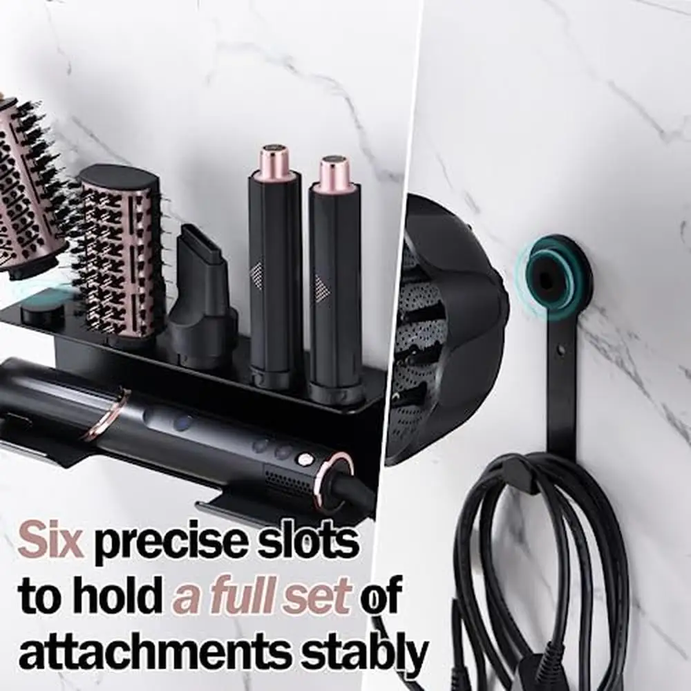 Wall Mounted Organizer Storage Rack Holder Shark FlexStyle Air Styling System Holds Attachments Brushes Nozzle Diffuser Cord 3