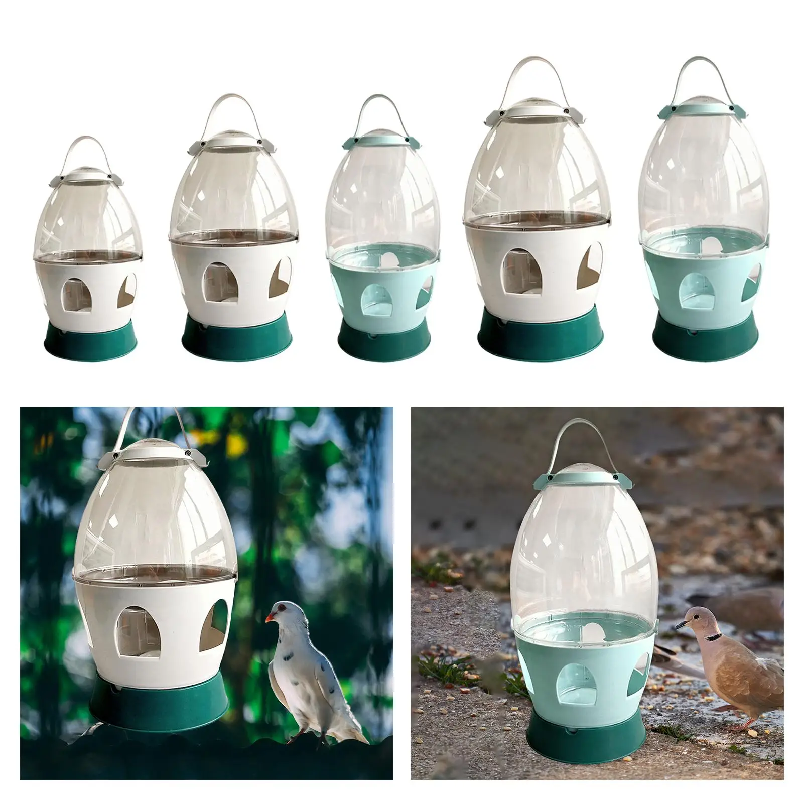 Pigeon water dispenser automatic feeder water container handle bird feeding drinker for dove duck bird cage accessories bird water drinker