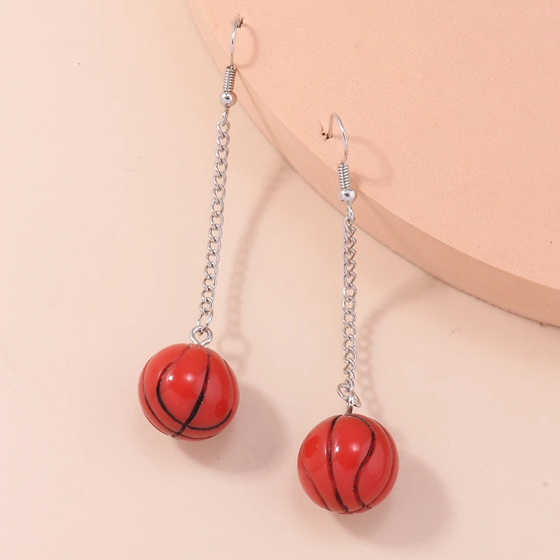 Aihua Mode Sport Basketball Fußball Fußball Rugby Ohrring Mini Ball Baseball Softball Creolen für Frauen Männer Ohrschmuck – Detail 24