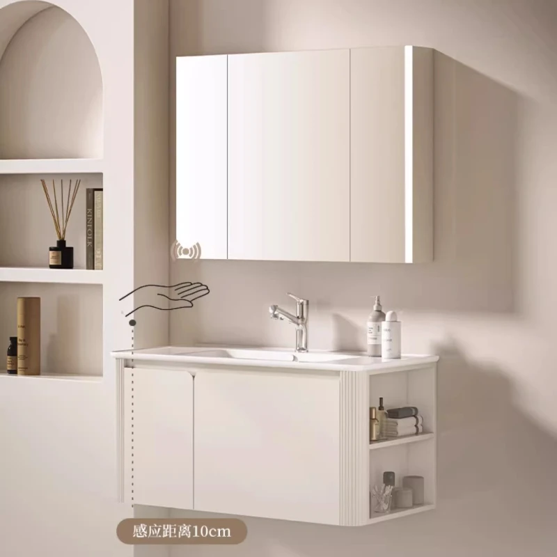 Smart bathroom cabinet combination ceramic integrated basin washbasin washbasin