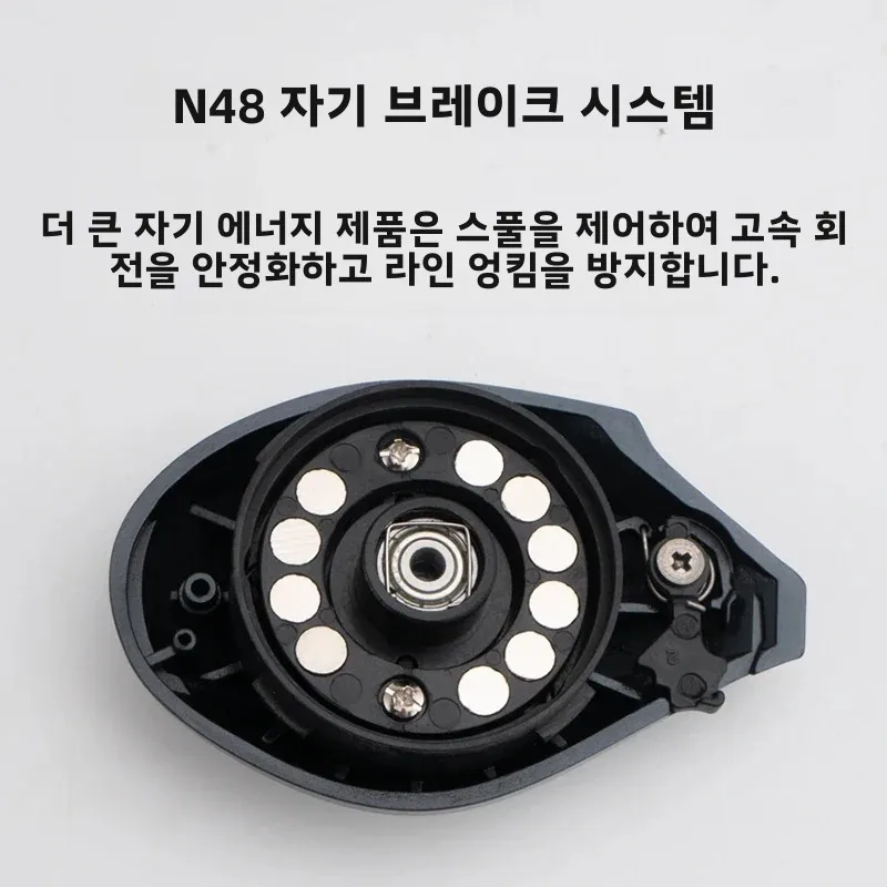 Huidiao 7.1:1 베이트릴 15단계 마그네틱 브레이크 로우 프로파일 캐스팅 릴 10KG 드랙(클리커 포함) 모든 용도 낚시용