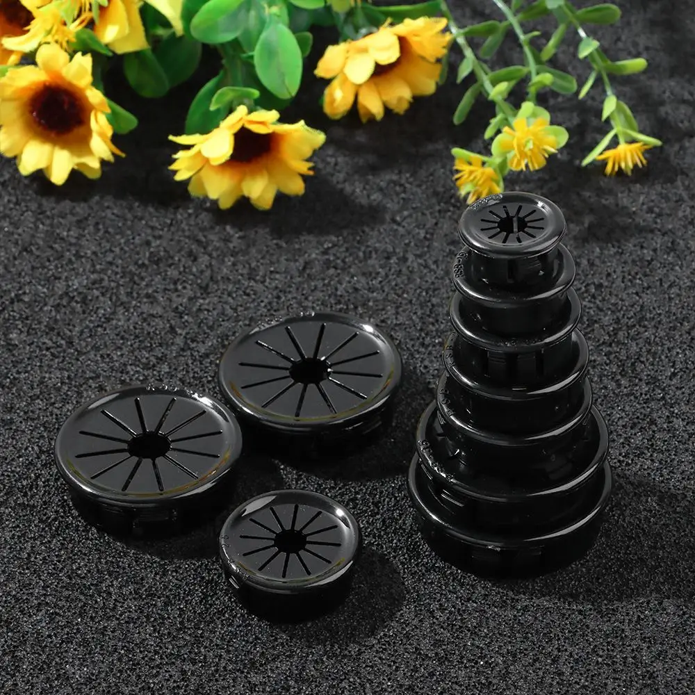 10pcs/set Practical Buckle Line Organizer Office Computer Grommet Wire Hole Cover Line Box Desk Table Cable Fastener