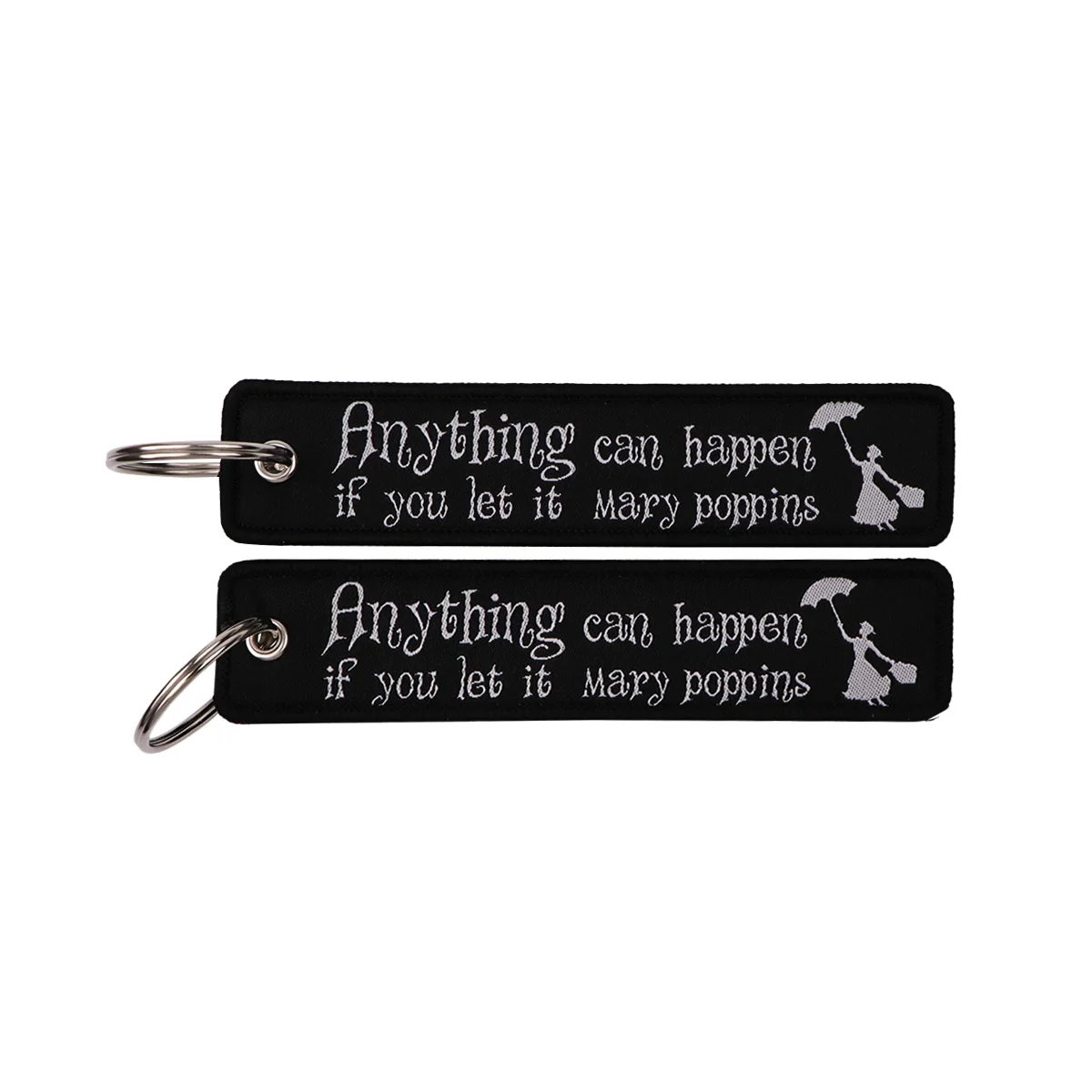 Humorous Embroidered Keychain - Key Ring Holder Accessory and Gift