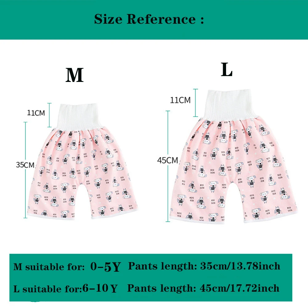 Baby Waterproof Diaper Pants&Skirt for Potty Training Baby Comfy Diaper Short for Boys and Girls Sleeping Bedclothes Night Time baby training pants waterproof diapers