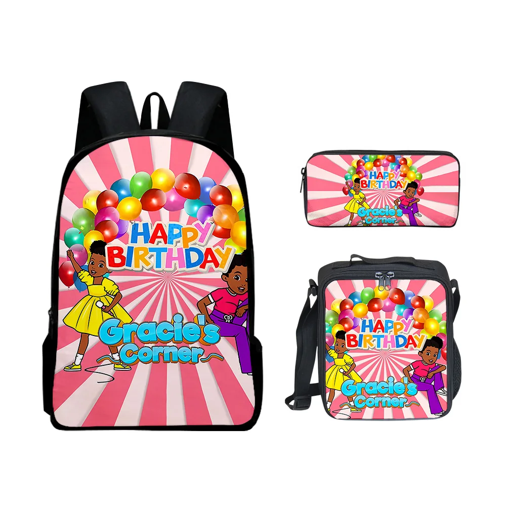 

Classic Fashion Funny Gracies Corner 3D Print 3pcs/Set pupil School Bags Laptop Daypack Backpack Lunch bag Pencil Case