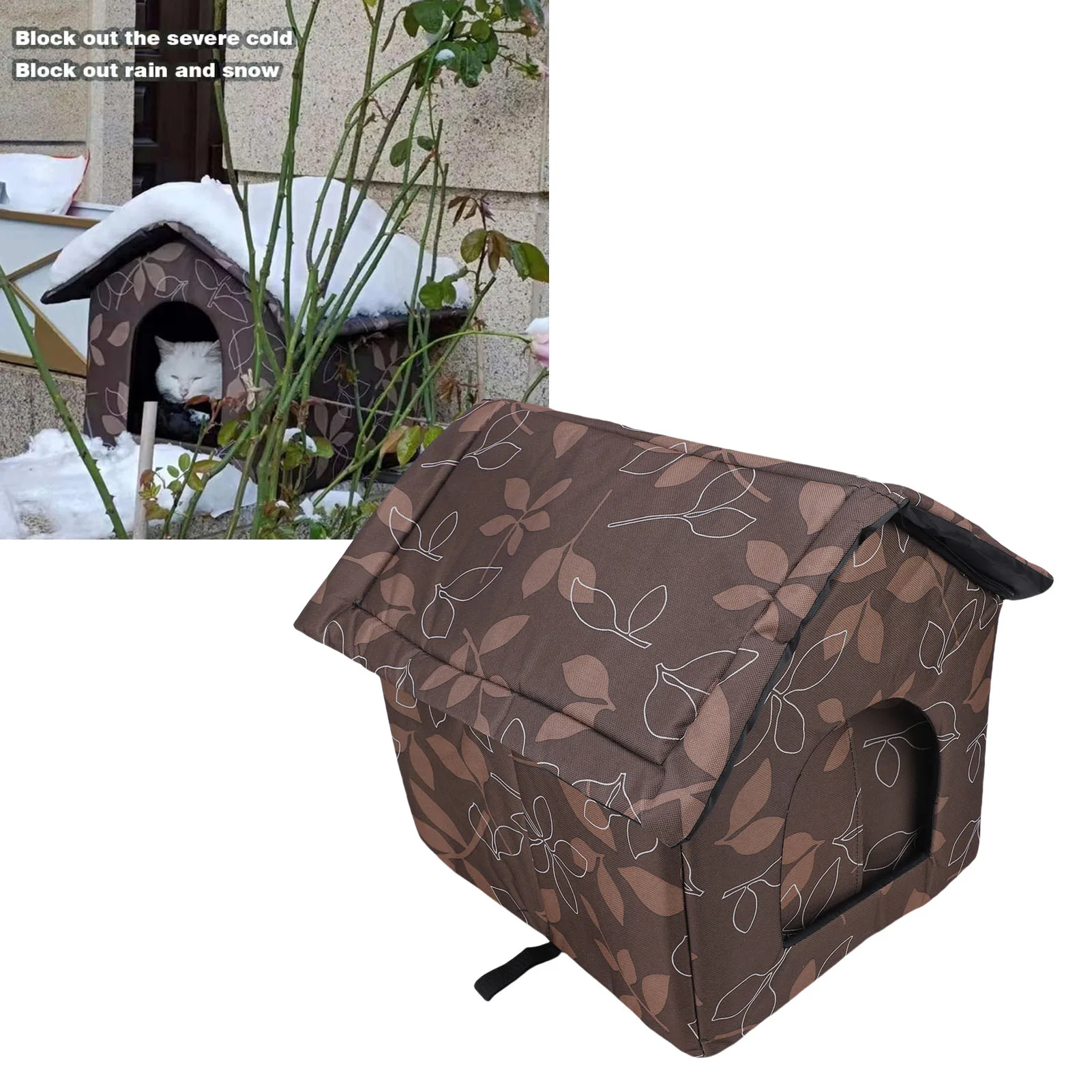 Outdoor Cat House Water Proof Cloth Weather Proof Insulated Pet Shelter Dog House for Outside Pets in Winter Outdoor Pet Shelter