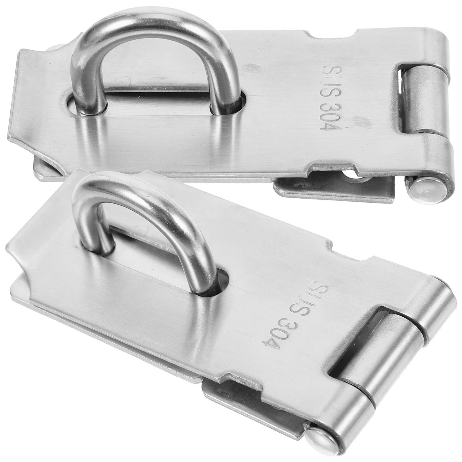 

2 Pcs Stainless Steel Door Buckle Latches Hardware Lock for Cabinet Surface Mounted