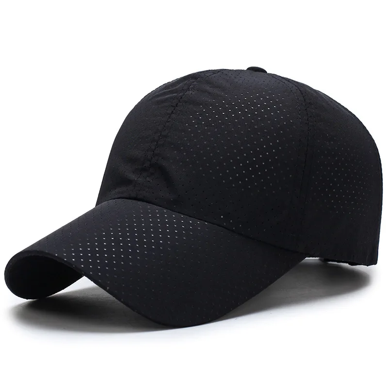 Summer Baseball Cap Solid Thin Mesh Portable Quick Dry Breathable Sun Hat Women Men Golf Tennis Running Hiking Camping Sports Sun Hats Baseball Caps Golf Caps