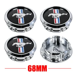 4Pcs 68mm Car Wheel Tire Center Hub Caps Badge - Auto Accessories (B)