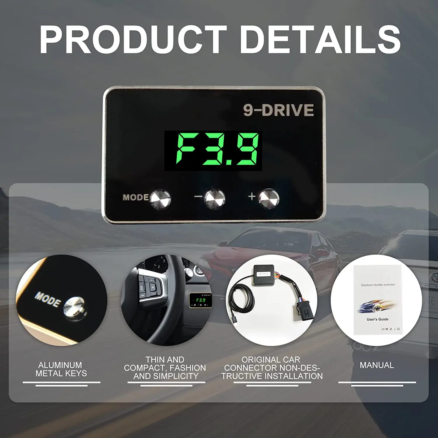 Throttle Response Controller 9 Drive Modes Smart Electronic Racing Accelerator Fit For Ford Focus Land Rover Range