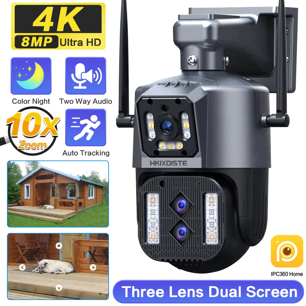 8mp-4k-audio-ip-camera-outdoor-wifi-ptz-multiple-lens-dual-screens-10x-optical-zoom-auto-tracking-waterproof-security-cctv-cam