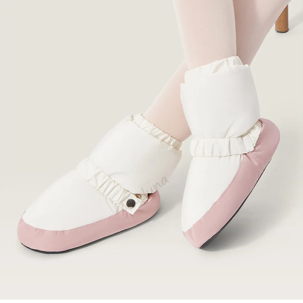 Adult Thick Soled Autumn Winter Short Boots Women Warm Ballet Dance Shoes Soft Soled Ballet Point Warm Shoes DS119 3