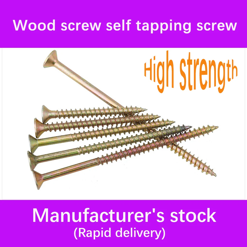 Cross Countersunk Head Self Tapping Wood Screws KA Flat Head Screw Hardened Tip Drywall Screw Nail M5 20pcs