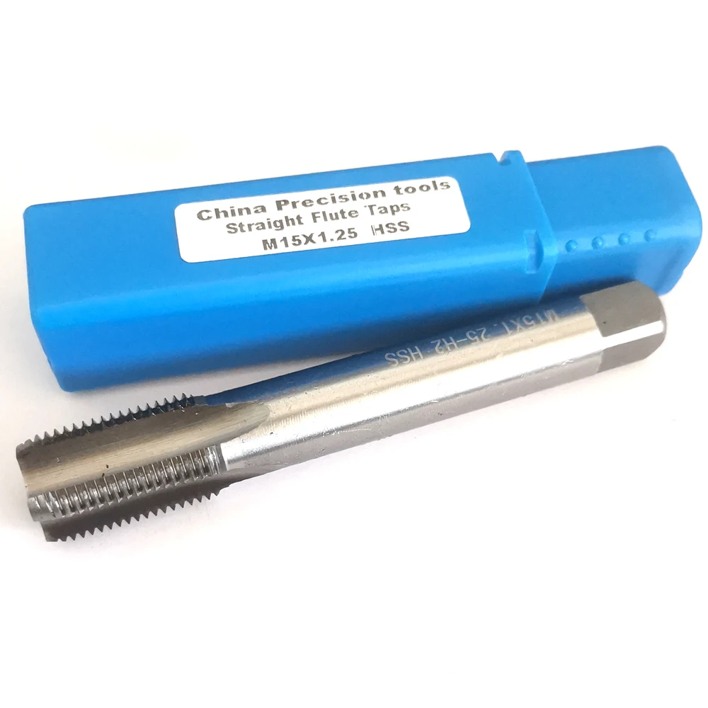 HSS 메트릭 나사 탭, 오른손 미세 나사, 직선 플루트 탭, 왼쪽 기계 탭, M15, m15x1.5, m15x1.25, m15x1, m15x0.75, m15x0.5