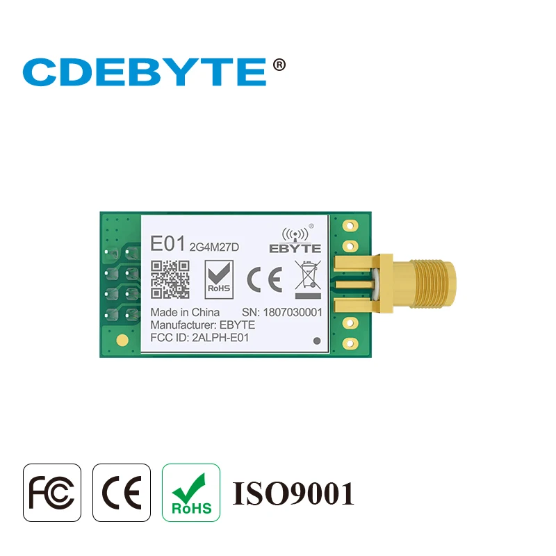 nRF24L01P 2.4GHz Wireless RF Transmitter Remote Module E01-2G4M27D 27dBm 5KM DIP PA LNA IoT Smart Home Sensors Headset 2Pcs wireless module