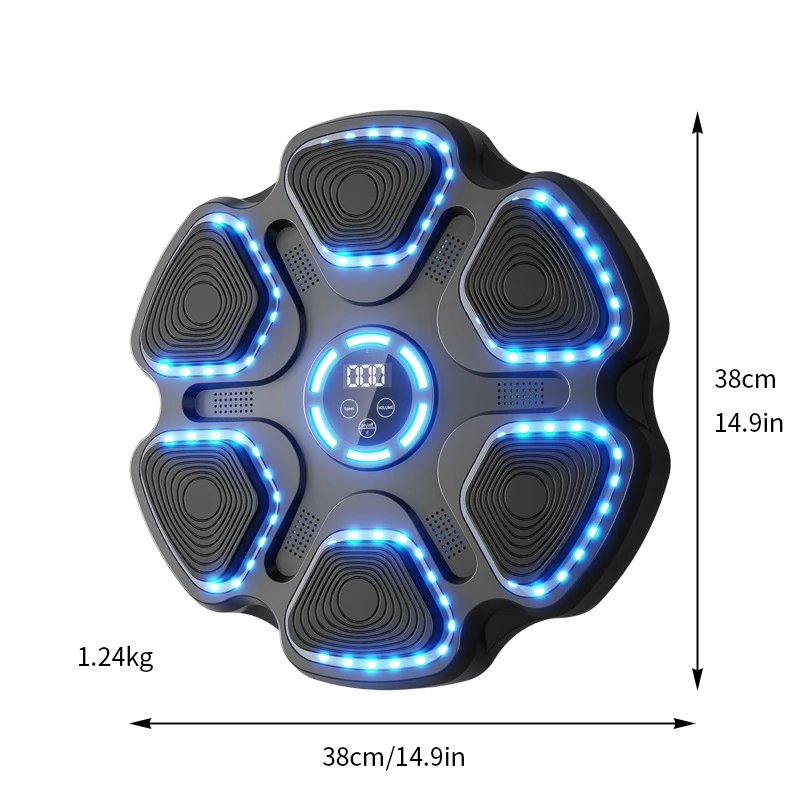 Upgrade Bluetooth music boxing target light gear adjustment boxing machine home fitness equipment boxing wall target 6