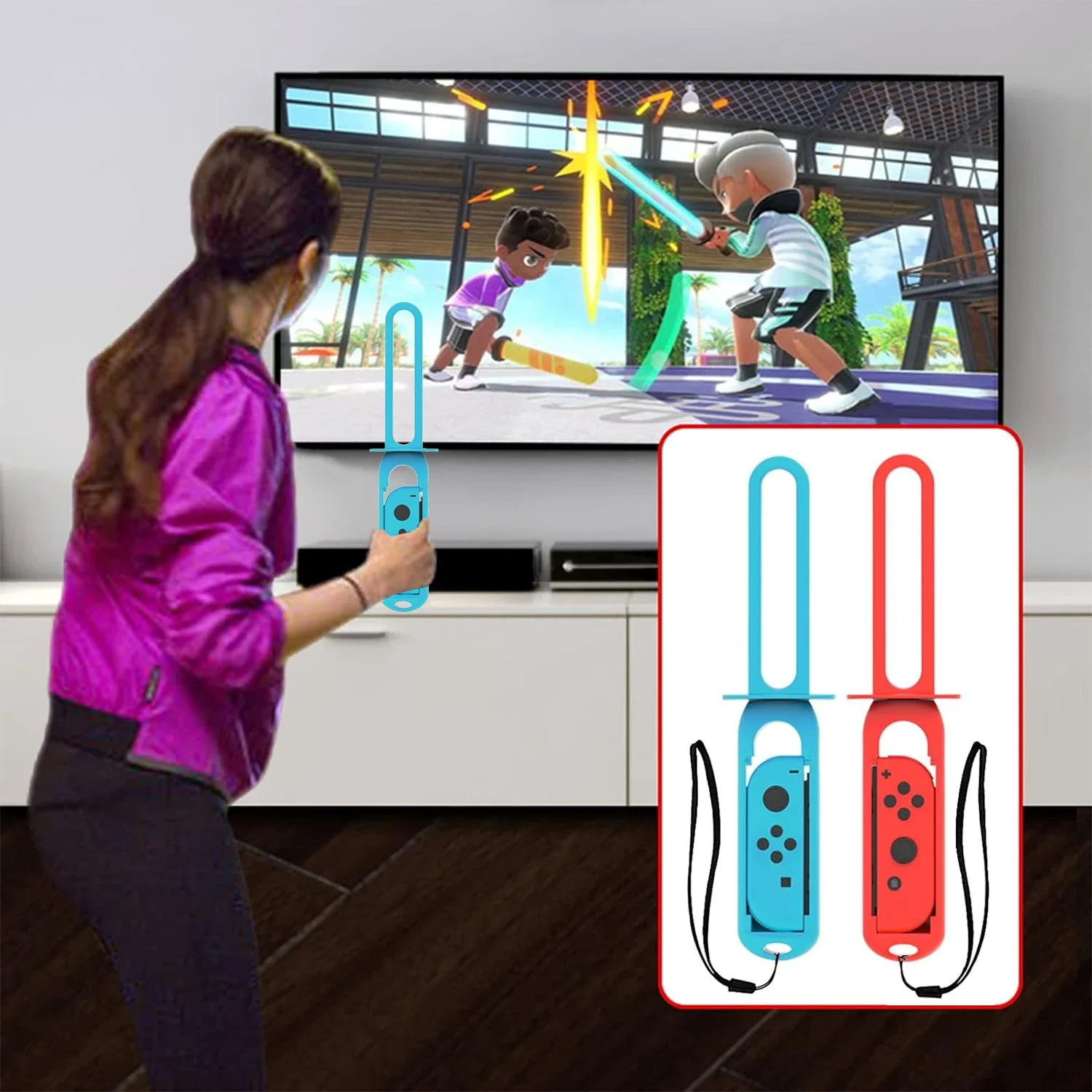 Switch sports accessories GAMINJA 10 in 1 Switch Sports Accessories Bundle for Nintendo Switch Oled Game with Golf Clubs
