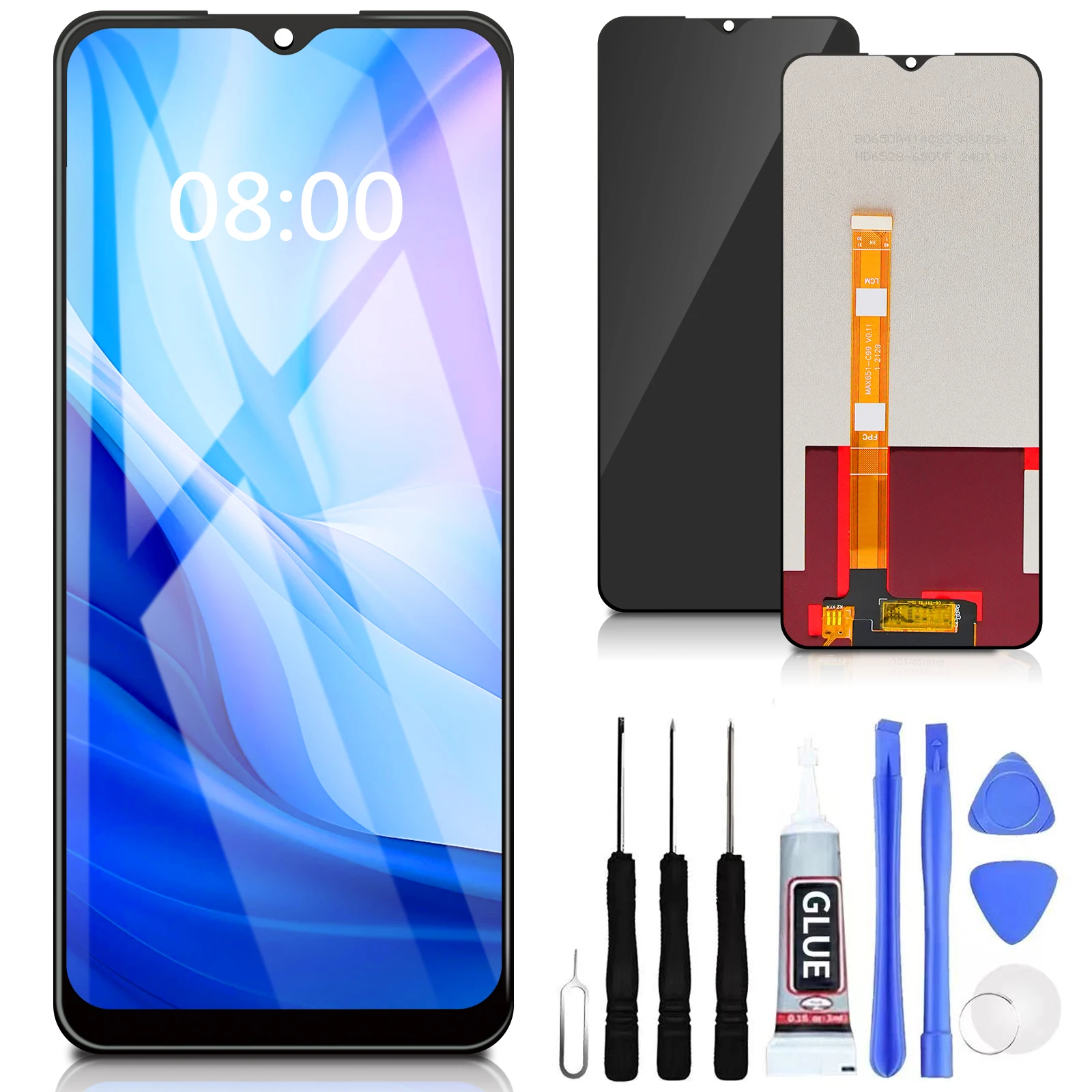 

6,5 "Оригинальный ЖК-дисплей для Oppo Realme C21Y RMX3261 RMX3263 дисплей сенсорный экран дигитайзер для Realme C21Y Замена